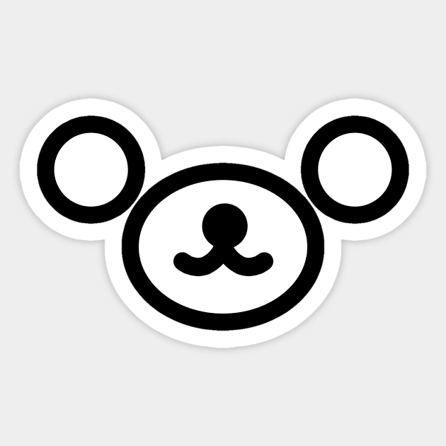 Kawaii Cute Face - Dark Sticker by banditotees